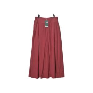 Halara 2-in-1 Quick Dry Maxi Skirt Skorts Size Medium Flame Red Athleisure Slit